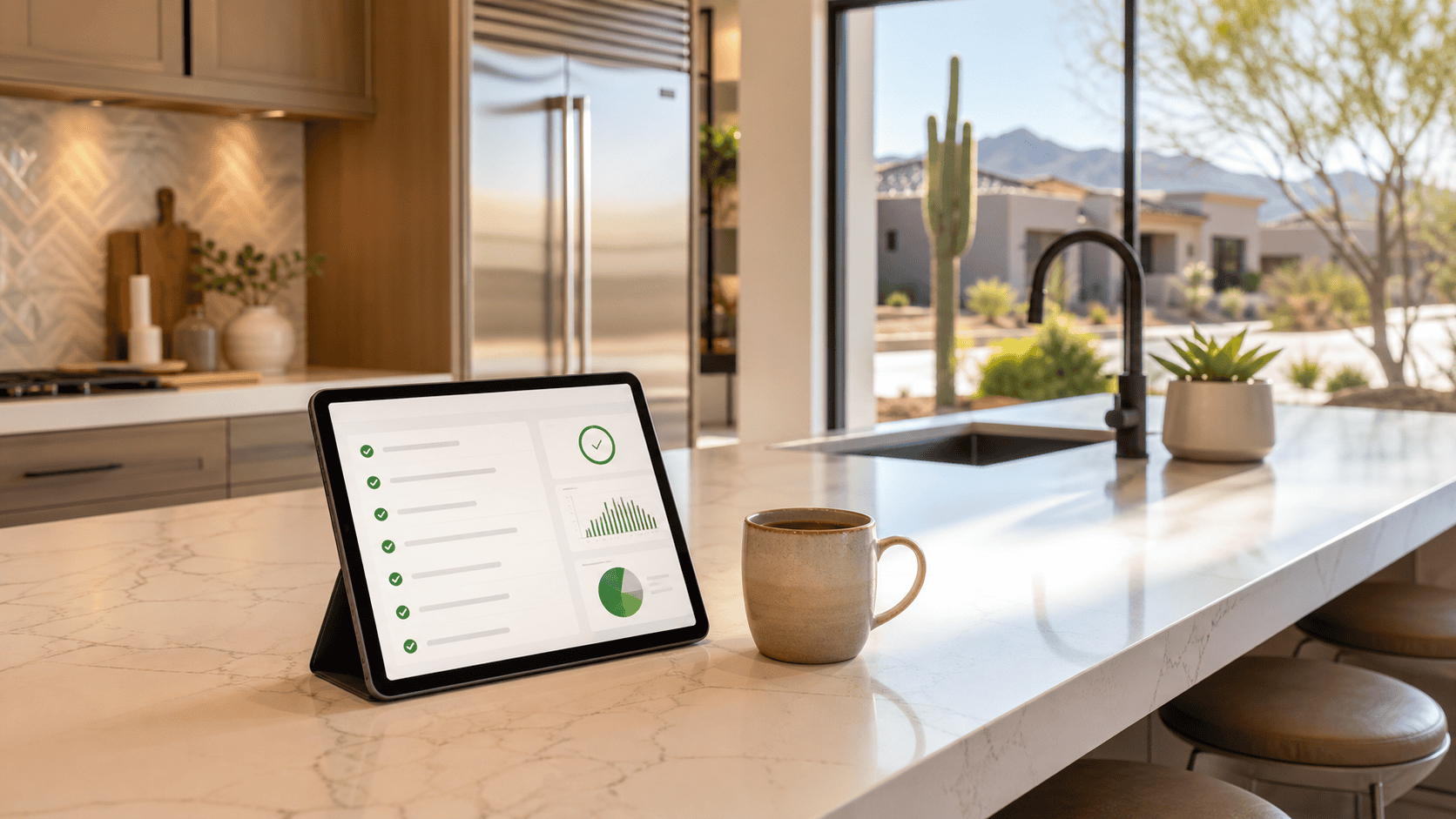 Inspection report on a tablet
